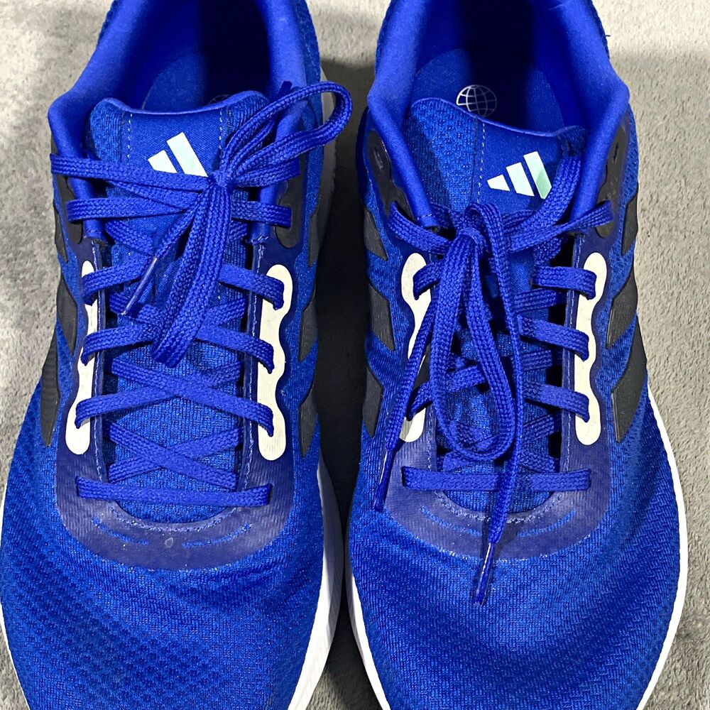 adidas Men’s Low-Top Lace-Up Athletic Sneakers Blue/Black/White Rubber Sole